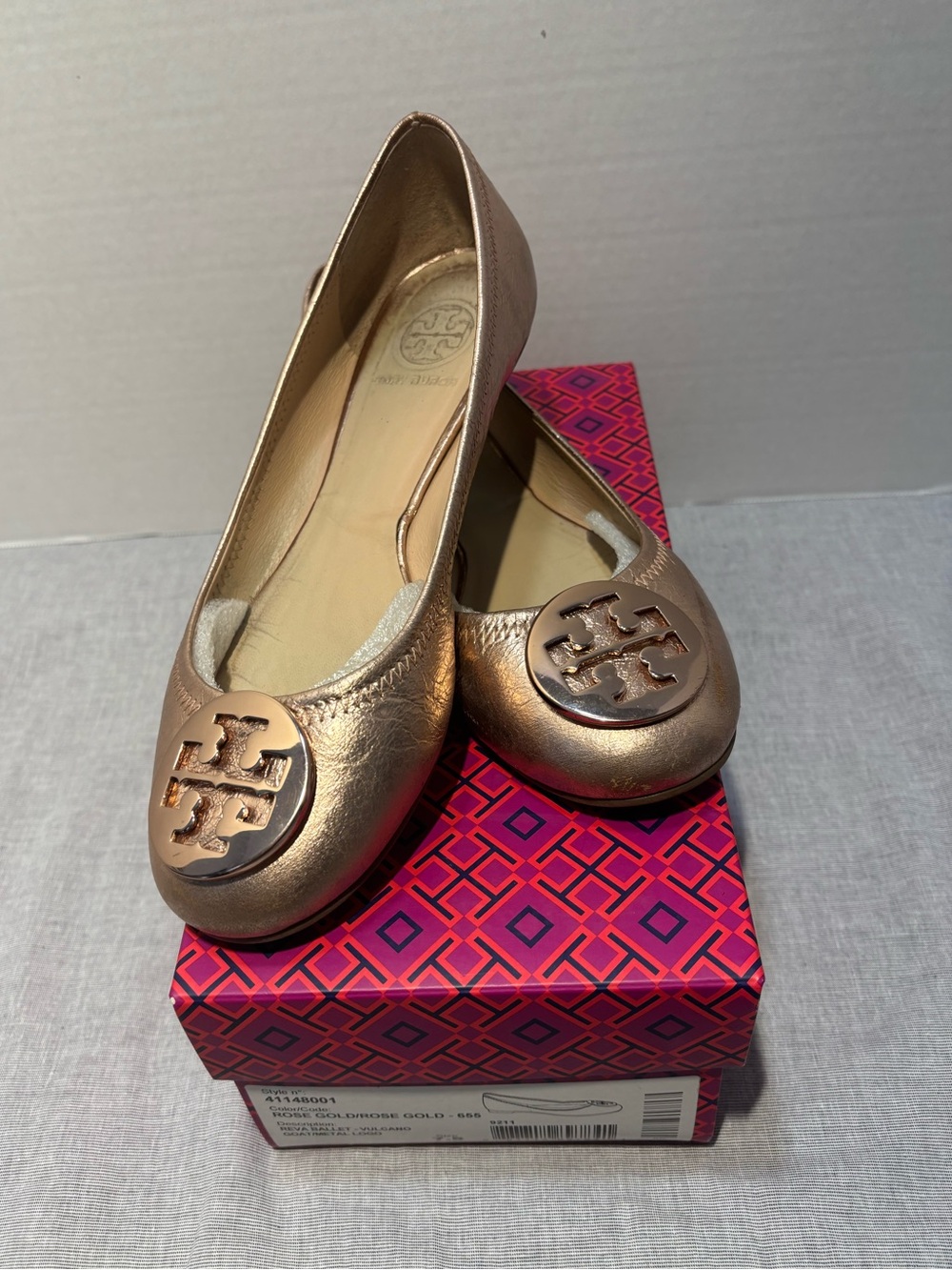 Tory Burch Rise Gold Reva Ballet - Picture 7 of 12
